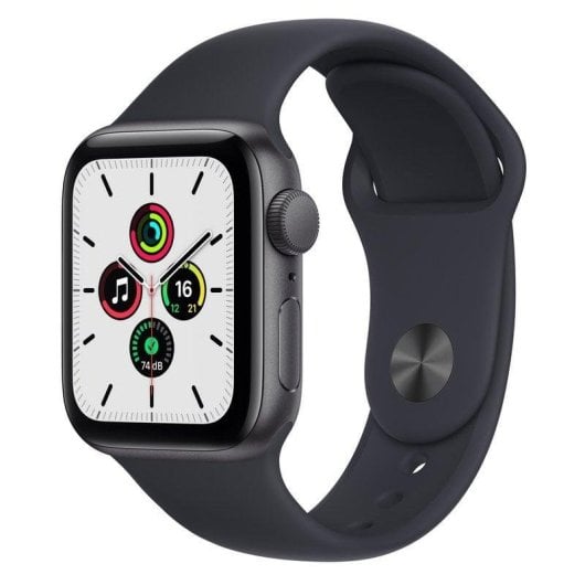 Apple Watch SE GPS 40mm Aluminio en Gris Espacial con Correa Deportiva Negra