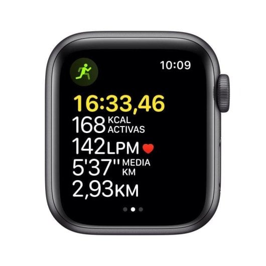 Apple Watch SE GPS 40mm Aluminio en Gris Espacial con Correa Deportiva Negra