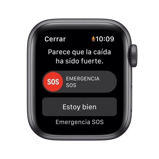 Apple Watch SE GPS 44mm Retina OLED Alumínio Cinzento com Correia Preta Resistência à Água 50m