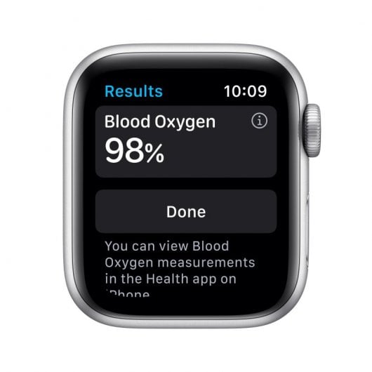 Apple Watch Series 6 GPS + Cellular 40mm Acero Inoxidable en Plata Correa Deportiva Blanca
