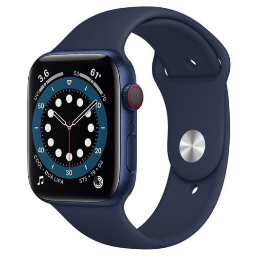 Apple Watch Series 6 GPS + Cellular 44mm Aluminio en Azul con Correa Deportiva Azul Marino Intenso