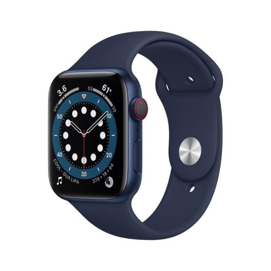 Apple Watch Series 6 GPS + Cellular 44mm Aluminio en Azul con Correa Deportiva Azul Marino Intenso