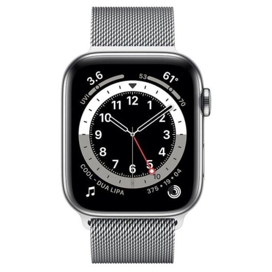 Apple Watch Series 6 GPS + Cellular 44mm Retina OLED Prateado Pulseira Milanesa SpO2 ECG 4G