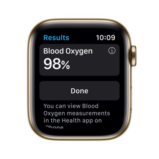 Apple Watch Series 6 GPS + Cellular 44mm Acero Inoxidable en Oro Correa Deportiva Verde Chipre