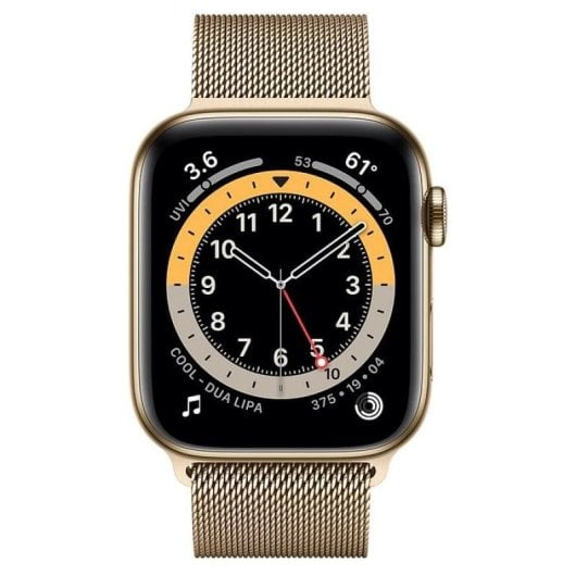 Apple Watch Series 6 GPS + Cellular 44mm Acero Inoxidable en Oro con Pulsera Milanese Loop Oro