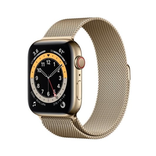 Apple Watch Series 6 GPS + Cellular 44mm Acero Inoxidable en Oro con Pulsera Milanese Loop Oro