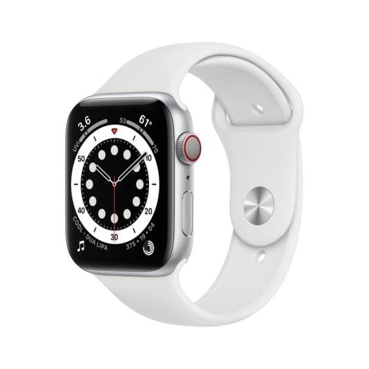 Apple Watch Series 6 GPS + Cellular 44mm Aluminio en Plata con Correa Deportiva Blanca