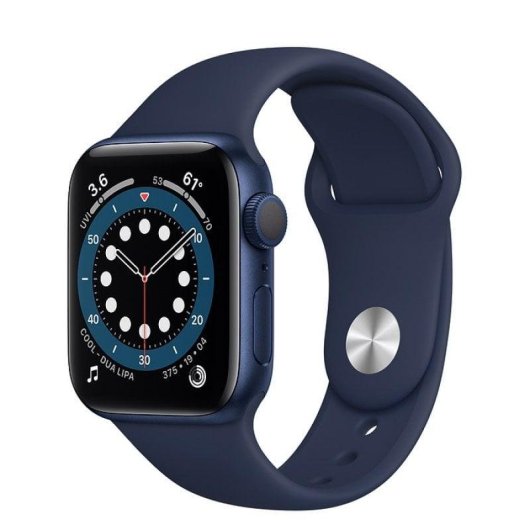 Apple Watch Series 6 GPS 40mm Aluminio en Azul con Correa Deportiva Azul Marino Intenso