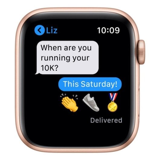 Apple Watch Series 6 GPS 44mm Aluminio en Oro con Correa Deportiva Rosa Arena