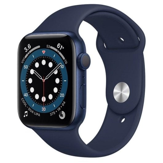 Apple Watch Series 6 GPS 44mm Aluminio en Azul con Correa Deportiva Azul Marino Intenso