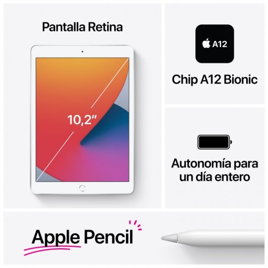 Apple iPad 2020 10.2" 128GB Wifi + Cellular Gris Espacial