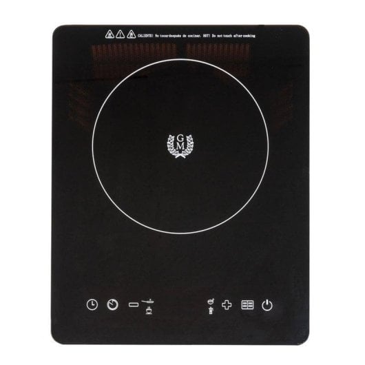 Ollas GM Full Crystal Placa Inducción Portátil 1 Zona Negra