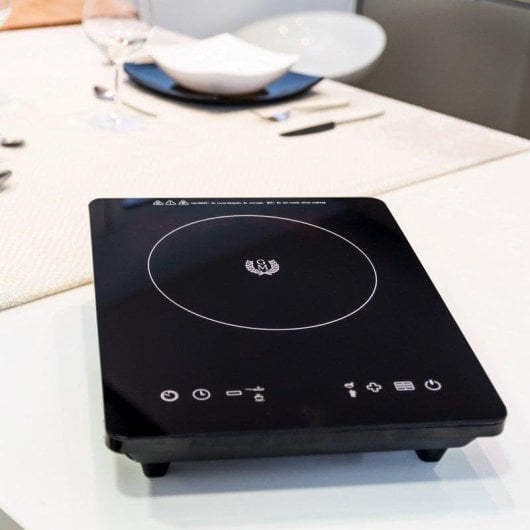 Ollas GM Full Crystal Placa Inducción Portátil 1 Zona Negra