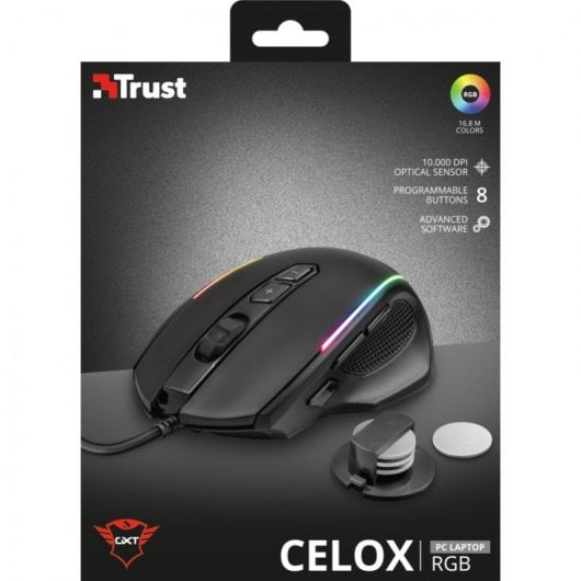 Trust GXT 165 Celox RGB Ratón Gaming 10000DPI