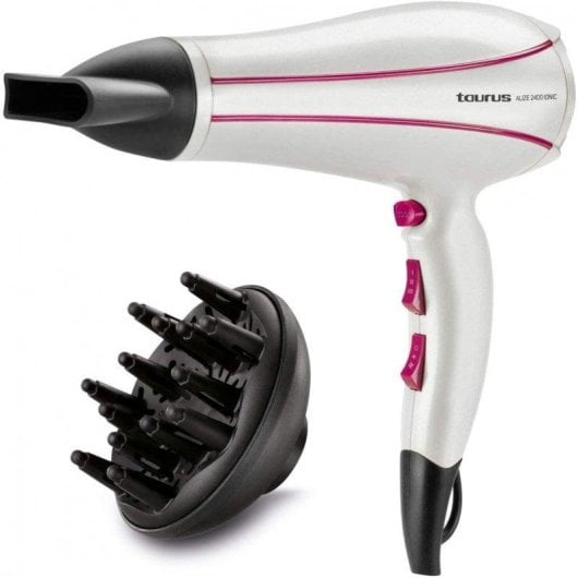 Secador de Cabelo Iónico Taurus Alize 2400W 3 Temperaturas 2 Velocidades com Difusor Branco