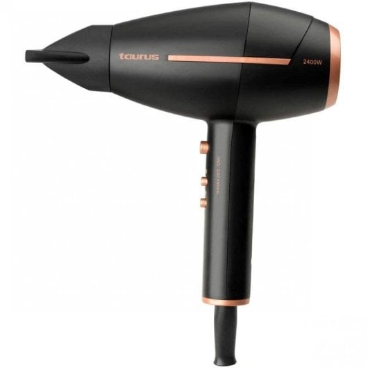 Secador de Cabelo Iónico Profissional Taurus Shining 2400W 3 Temperaturas 2 Velocidades com Difusor Preto