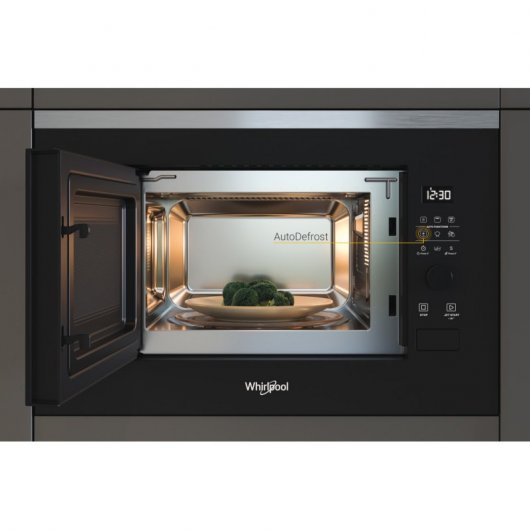 Whirlpool WMF201G Microondas Integrable con Grill 20L 800W Negro/Inox