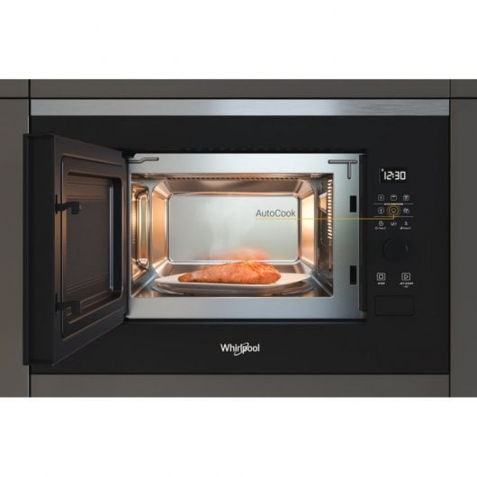 Whirlpool WMF201G Microondas Integrable con Grill 20L 800W Negro/Inox