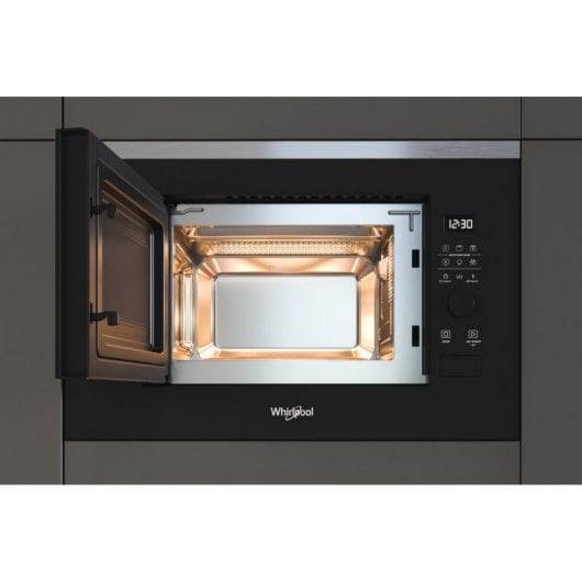 Whirlpool WMF201G Microondas Integrable con Grill 20L 800W Negro/Inox