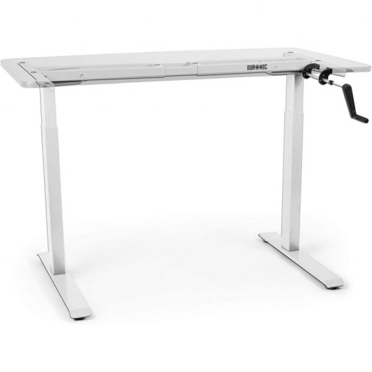 Duronic TM00WE Marco de Escritorio Elevable con Altura Ajustable 71 a 116cm Blanco