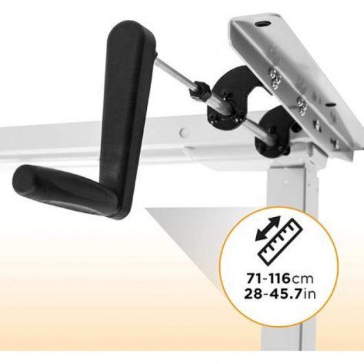 Duronic TM00WE Marco de Escritorio Elevable con Altura Ajustable 71 a 116cm Blanco