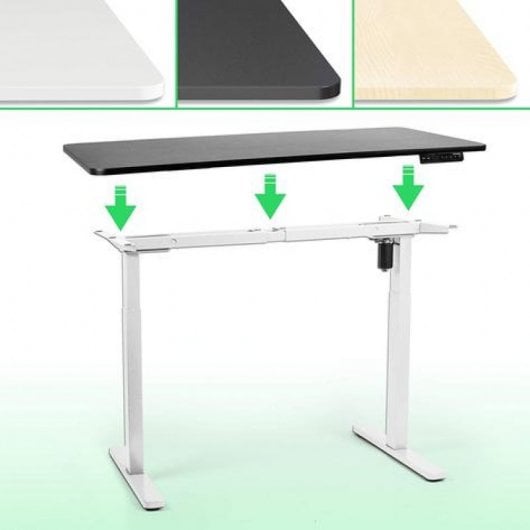 Duronic TM12WE Marco de Escritorio Eléctrico Elevable con Altura Ajustable 71 a 116cm Blanco