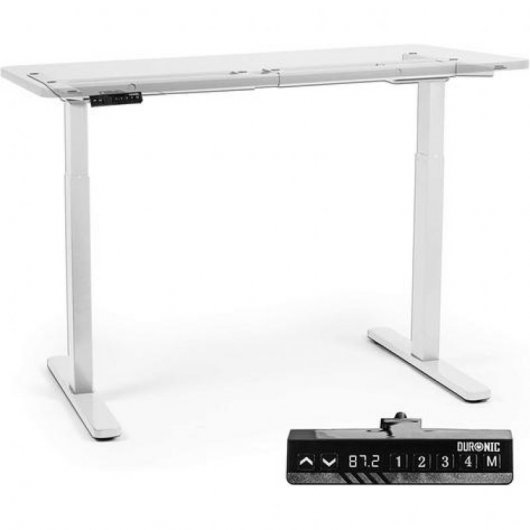 Duronic TM22WE Marco de Escritorio Eléctrico Elevable con Altura Ajustable 71 a 116cm Blanco