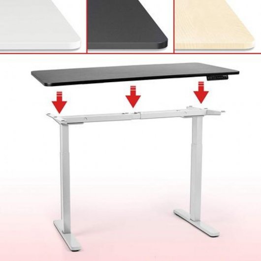 Duronic TM22WE Marco de Escritorio Eléctrico Elevable con Altura Ajustable 71 a 116cm Blanco