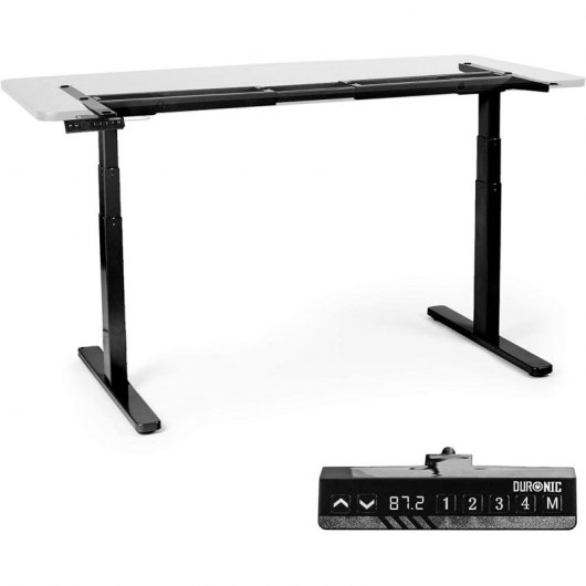 Duronic TM23BK Marco de Escritorio Eléctrico Elevable con Altura Ajustable 60 a 125cm Negro