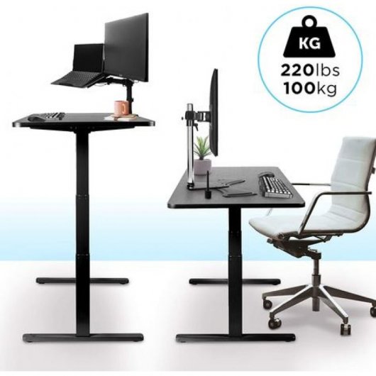 Duronic TM23BK Marco de Escritorio Eléctrico Elevable con Altura Ajustable 60 a 125cm Negro