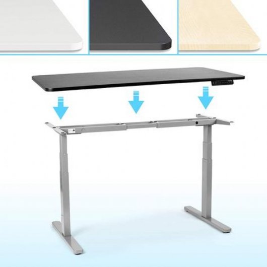 Duronic TM23GY Marco de Escritorio Eléctrico Elevable con Altura Ajustable 60 a 125cm Gris