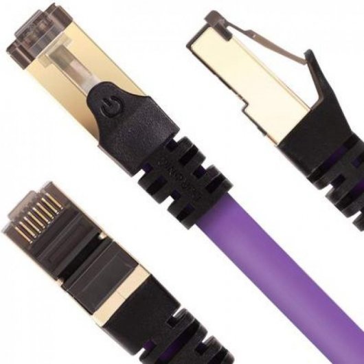 Duronic Cable de Red SFTP Cat8 5m Morado