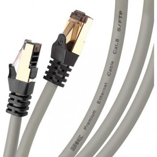 Duronic Cable de Red SFTP Cat8 5m Gris