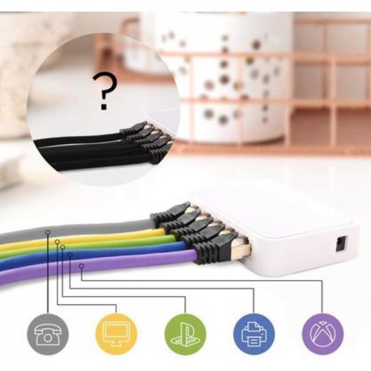 Duronic Cable de Red SFTP Cat8 5m Gris