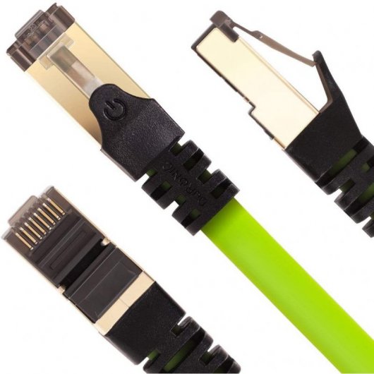 Duronic Cable de Red SFTP Cat8 0.5m Verde