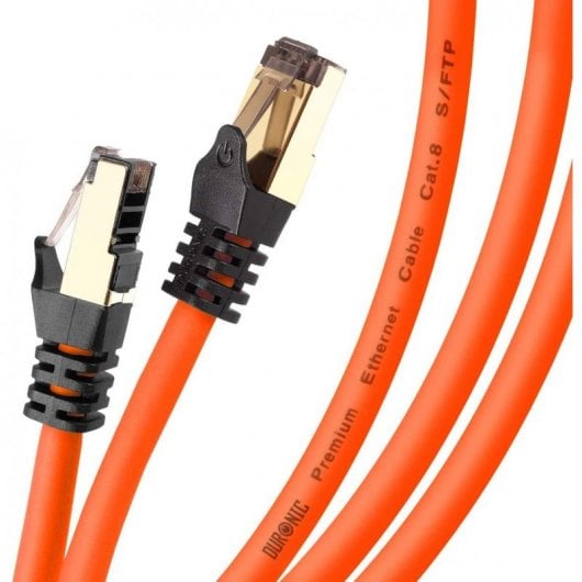 Duronic Cable de Red SFTP Cat8 1m Naranja