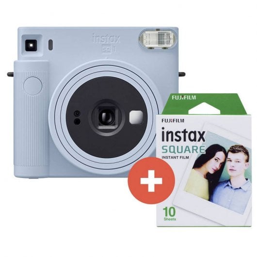 Fujifilm Instax Square SQ1 Cámara Instantánea Azul Glaciar + Pack 10 Fotografías
