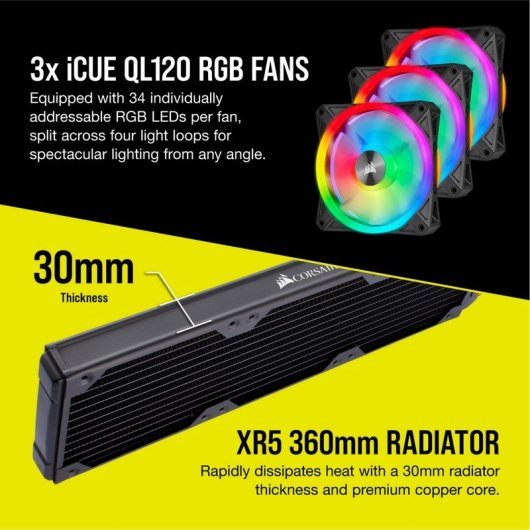 Corsair Hydro X Series iCUE XH305i RGB Kit de Refrigeración Personalizada
