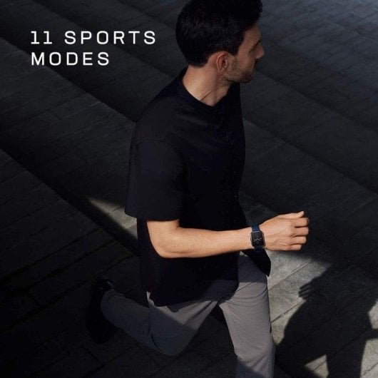 Amazfit Zepp E Square Bluetooth 43,3mm AMOLED Noir M Étanche 5ATM SpO2 Pulsomètre Sommeil