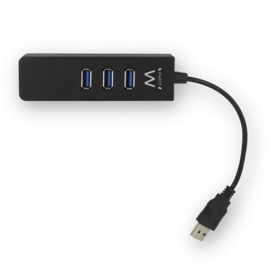 Ewent Hub 3 ports USB 3.1 Gen1 avec port réseau Gigabit