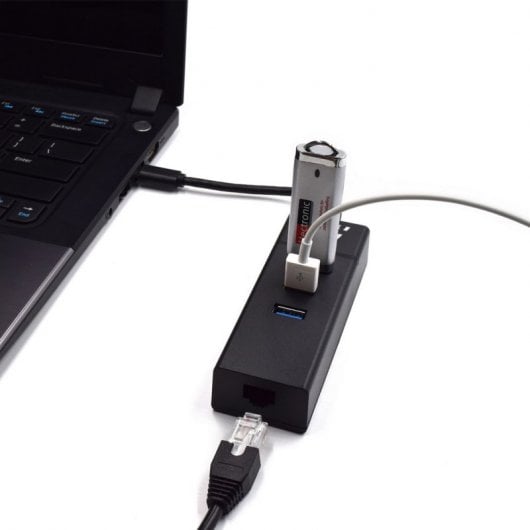 Ewent EW1141 hub & concentrateur USB 3.2 Gen 1 (3.1 Gen 1) Type-C 5000 Mbit/s Noir