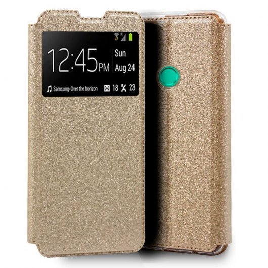 Cool Funda Flip Cover Liso Dorado para para Huawei P Smart 2020