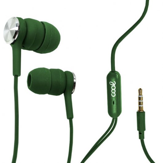 Cool Bali Auriculares 3,5 mm Stereo Con Micro Verdes
