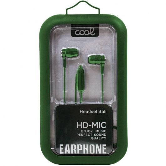 Cool Bali Auriculares 3,5 mm Stereo Con Micro Verdes