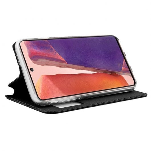 Étui à rabat noir lisse et cool pour Samsung Galaxy Note 20