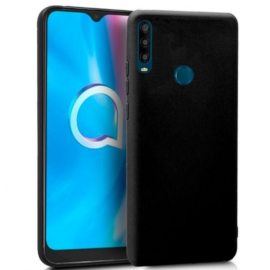 Cool Funda Silicona Negra para Alcatel 1S (2020)/Alcatel 3L (2020)