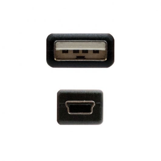Nanocable USB 2.0 Typ-A-Stecker auf Mini-USB-Stecker-Kabel, 1,8 m, Schwarz
