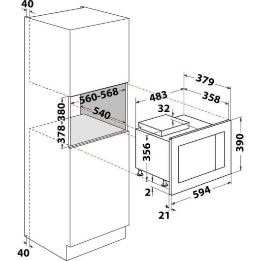 Micro-ondes Whirlpool WMF250G 25L 900W Grill Quartz Fonction Fermentation