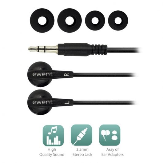 Ewent EW3584 Auriculares Intrauditivos Negro