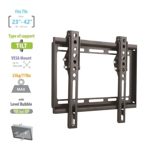 Ewent W1506 Easy Tilt TV Suporte Inclinável de Parede para TV 23"-42" VESA 200x200 Máx 35Kg